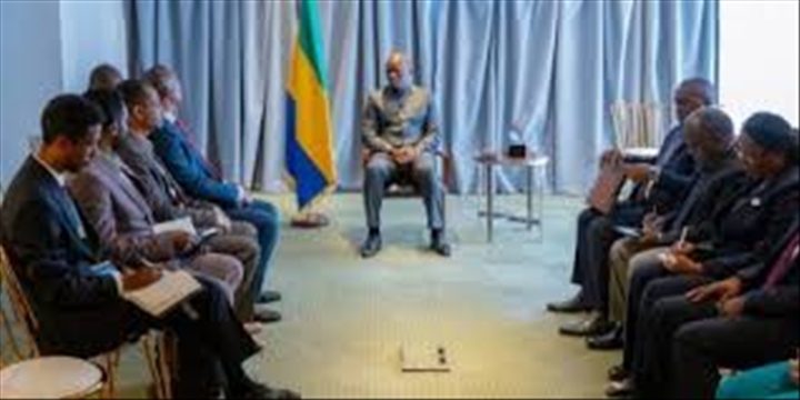 Addis-Abeba: le pr�sident Oligui Nguema re�oit une d�l�gation d�hommes d�affaires �thiopiens